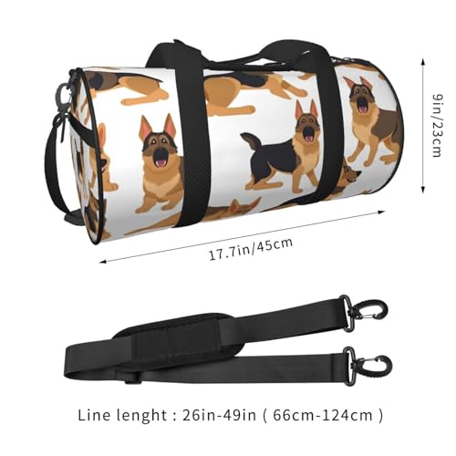 Travel Duffle Bag Weekender Bags for Men Women with Shoe Compartment Large Capacity Weekender Overnight Bag German Shepherd Carry On Tote Bags Sport Gym Bag for Travel Yoga, Black, One Size2