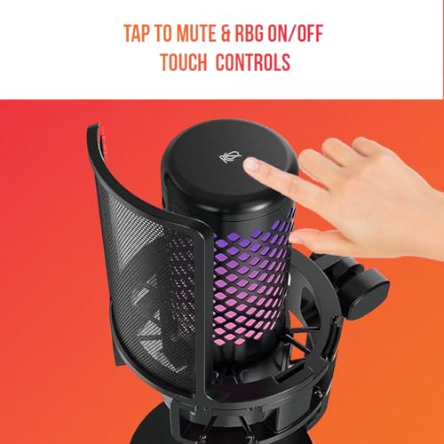 Image of Audio Array AM-C31 USB Plug & Play Condenser Microphone Kit | Pop-Filter & Metallic Base | 3.5 mm No Latency Monitoring, Volume Control & Mute Button | for PC /Mobile, Gaming, Podcasting & Streaming