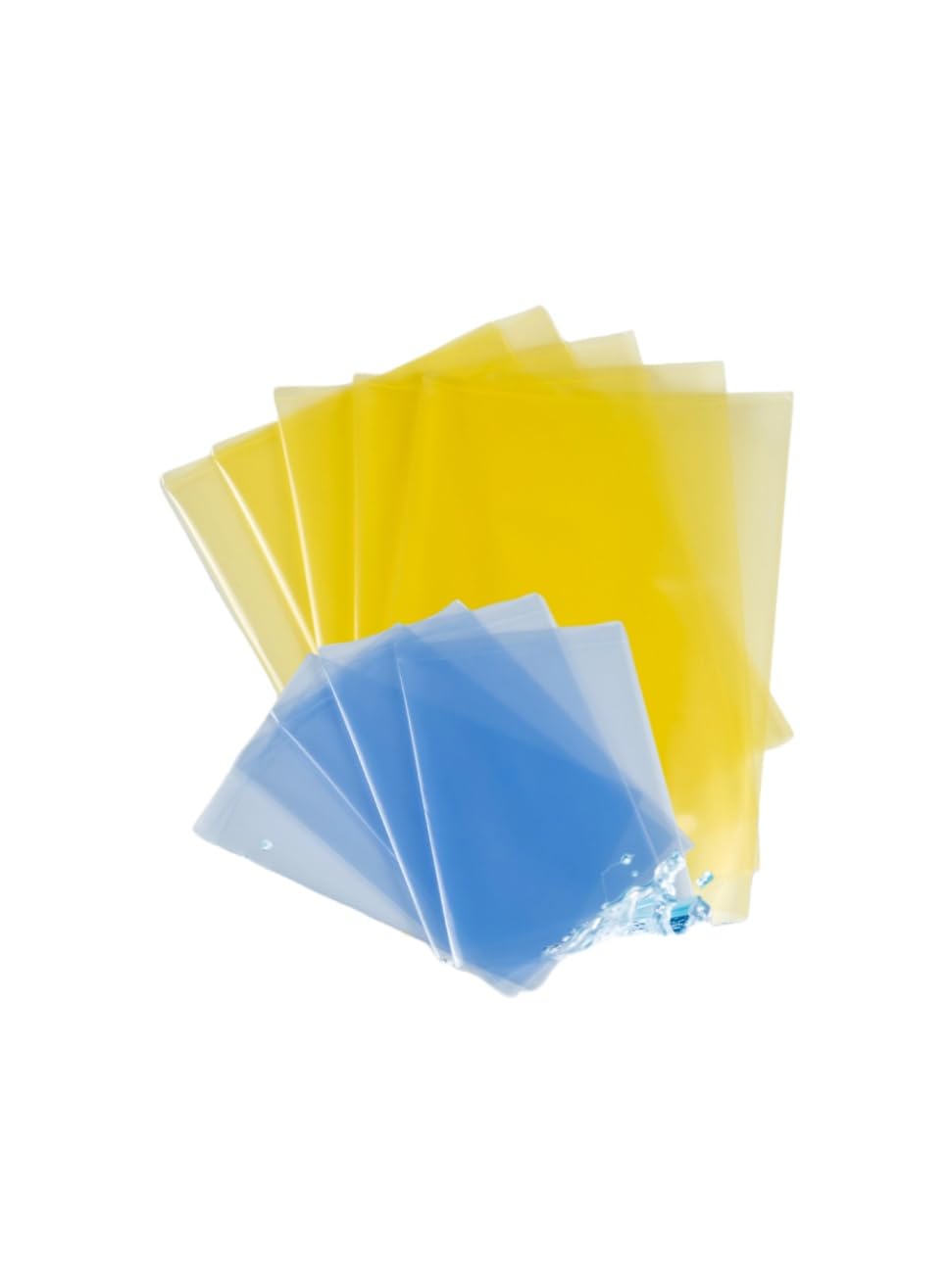 VCI Lot de 10 sacs antirouille 8 mm simple couche pour emballage et stockage industriels en métal (500 x 650 x 0,08 mm, jaune)