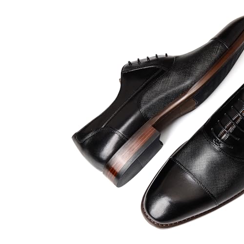Image of Men's Business Casual Dress Oxfords Formal Lace-Up Shoes for Office, Parties, and Daily Wear