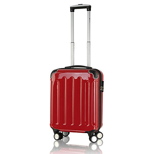 Preisvergleich Produktbild Reisekoffer Koffer Trolley Boardcase Bordcase Hartschale Handgepaeck rot