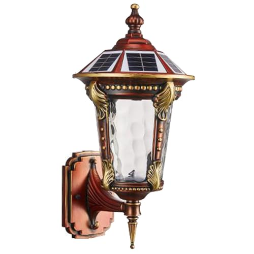 Lampe murale solaire extérieure vintage en aluminium avec télécommande intelligente