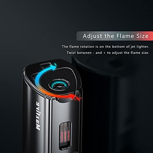 Maxfire Triple Jet Flame Lighter Gas Butane Refillable, Adjustable Flame with Punch(Sold without Gas) 