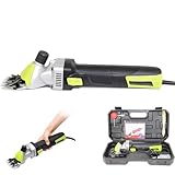 【Réglage de la tension des lames】 : La tension des lames peut être ajustée en fonction du type de laine et des habitudes de l'utilisateur, ce qui permet de tondre la laine hybride, fine et adhérente. Les lames tranchantes et les vibrations haute fréquence permettent de couper une laine lisse, peu cassante et bien adhérente. Une laine avec une barbe moins cassante et nette est de meilleure qualité à la vente et peut être vendue à un meilleur prix.