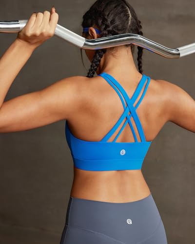 Image of RUNNING GIRL High Impact Sports Bra for Women,Criss-Cross Back Top with Moulded Cups Womens Sports Bra High Support