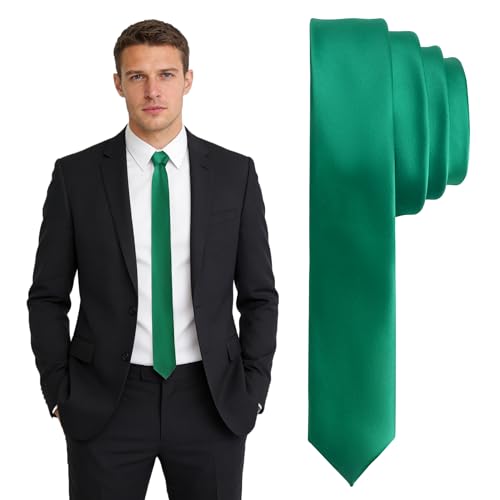 Image of Skinny Tie Men Women 2 inch (5CM) Slim Necktie Solid Thin Ties Formal