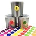 Pack of 1827 1-inch Round Color Coding Labels Circle Dot Stickers,7 Bright Neon Colors,Print or Write 8.5