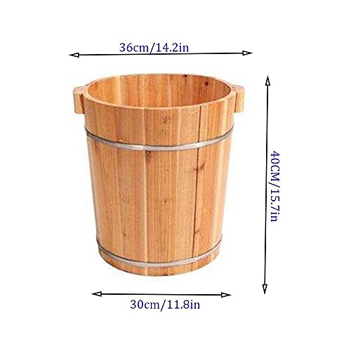 Balde de madera para spa de pies con tapa y aislamiento miniatura 7
