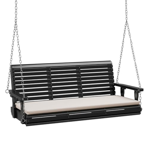VINGLI Heavy Duty 880 LBS Patio Wooden Porch Swing Outdoor