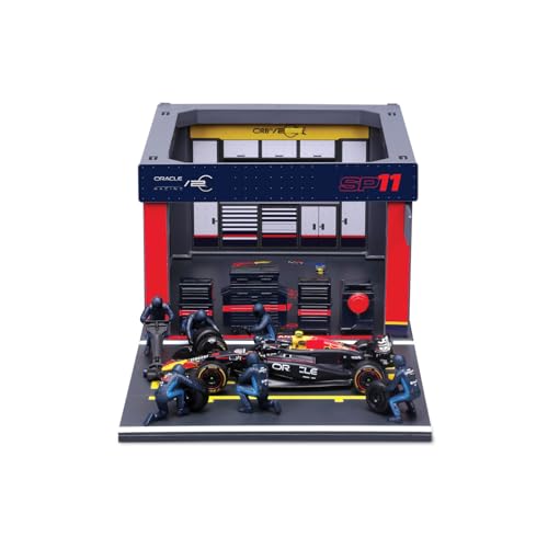 Modelo de coche de carreras escala 1:43 RB20 con 6 figuras miniatura 7