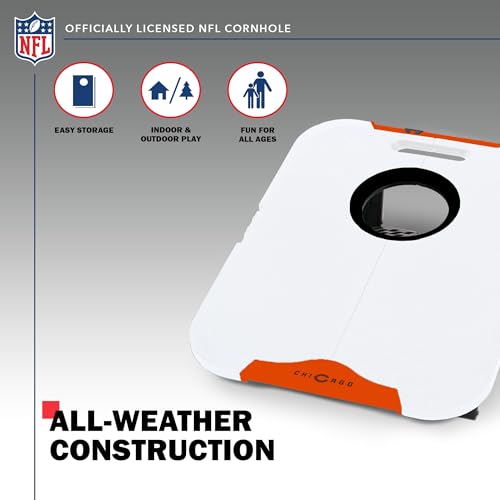 Wild Sports Nfl Chicago Bears Pro Football All-Weather Cornhole Set - Travel Bean Bag Toss Set Includes 8 Bean Bags thumb #2