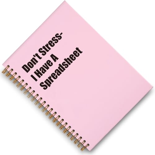 THRXOBN Don't Stress-I Have A Spreadsheet Funny Notebook Gifts for Coworker, Women, Men, Humorous Office Gifts for Coworker, Women, Gag Office Gifts, WUW6