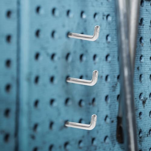 Garneck 12Pcs Metal Display Pegboard Hooks Cabinet Display Tool Hook for Square Supermarket Shelf Tube Rack Exhibition and Storage Industrial Hardware Hanging Solution for Clothes Accessories Toys