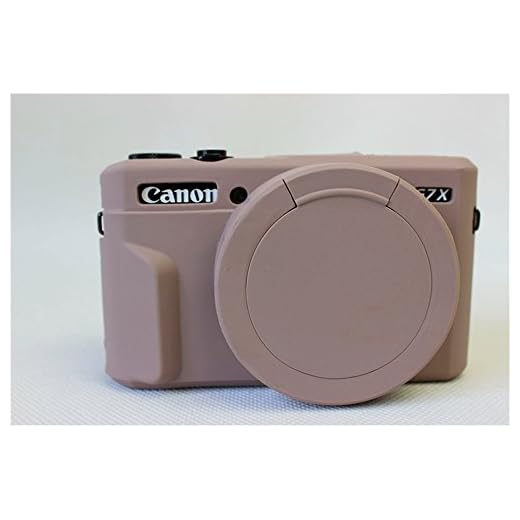 Capa para G7 X Mark II, BolinUS Capa de silicone macio de borracha ultrafina e leve para Canon PowerShot G7 X Mark II - cáqui