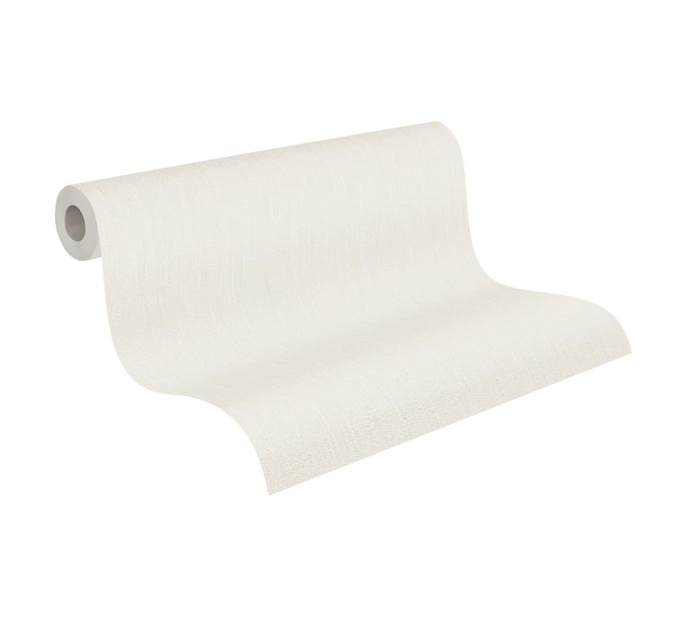 Papier peint intissé pour salon et chambre | Décoration murale blanche