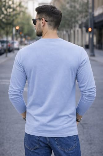 Image of RodZen 100% Pure Cotton Round Neck Regular Fit Plain Solid Full Sleeve T-Shirt Combo for Men & Boys (Pack of 4 Available in Size S to 2XL)