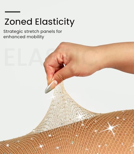 Image of Plus Size Fishnet Tights Sparkle Stockings Glitter Pantyhose High Waist Fine Mesh Stockings Value Pack of 2