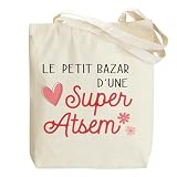 DOORIO Tote Bag Le Petit Bazar d’une Super ATSEM Sac Fourre-Tout Sac...