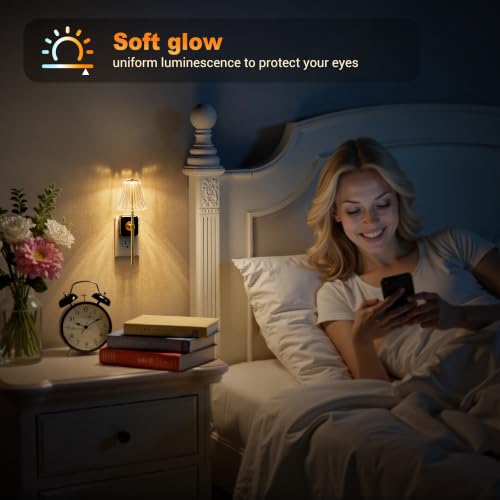 Image of JandCase Night Lights Plug into Wall, Vintage Nightlight with Dusk to Dawn