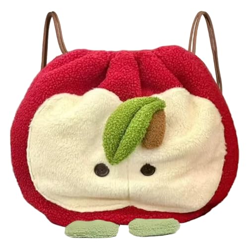 Mochila de pelúcia, bolsa kawaii de frutas divertida, bolsas traseiras inovadoras, linda mochila de desenho animado para meninas, bolsa de pelúcia para escola