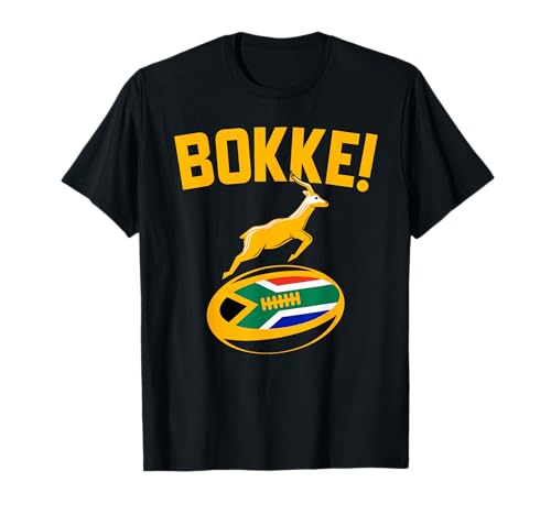 Bokke! Springbok Rugby South African Flag. Men Women & Kids T-Shirt