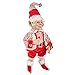 Raz 16" Red and White Striped Posable Elf Christmas Figure 3902549