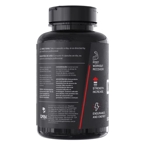 Creatina 100% Pura 1 Pote (120 Capsulas) Dark Lab | Mais Alto Grau de Pureza | Aumento de Força | En