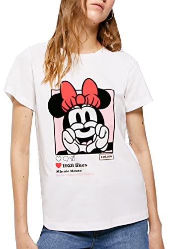 Springfield Camiseta Minnie, Beige, M para Mujer