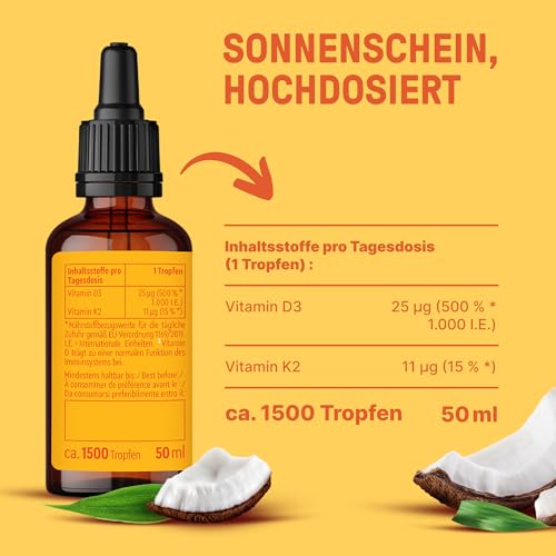 BRAINEFFECT Vitamin D3 K2 Tropfen – Hochdosiert, 500% Tagesbedarf – Ansicht 4
