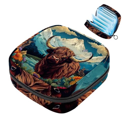 Sanitary Napkin Storage Bag, Yak-1729 First Period Kit Bag for Girls Women, Menstrual Cup Pouch Feminine Menstruation Tampon Bags Holde