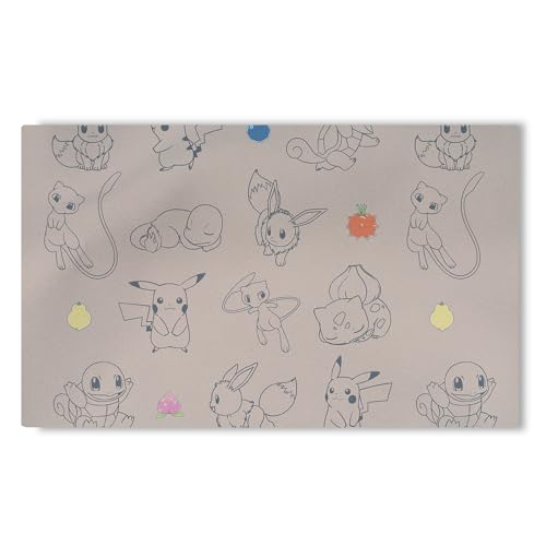 Northwest Pokemon Poke Pattern Area Rug 36 x 62 in Washable Non-Slip Mat Official Nintendo Licensed Soft Surface for Playroom or Bedroom