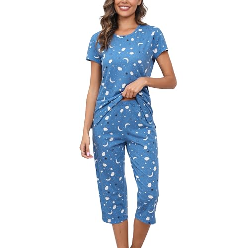 Image of PNAEONG Women's Cotton Printed Nighty Night Gown Maxi Free Size (Pack of 2)