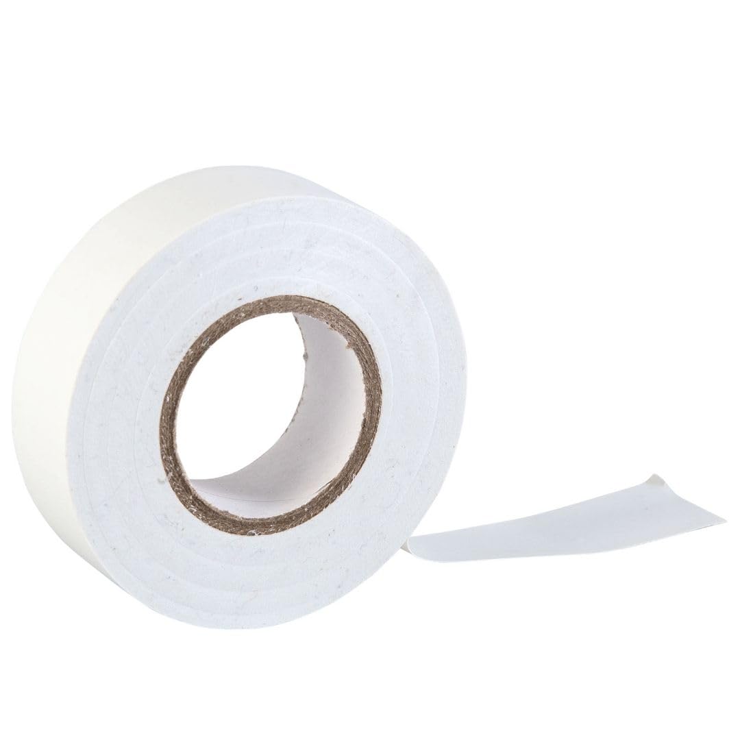 GOCABLETIES Isolierband Weiß 19 mm x 20 m 250 Rollen | Strapazierfähig, selbstklebend, PVC, zum Schutz und Reparieren von Kabeln