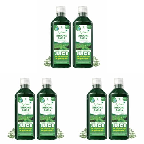 Image of Axiom Ayurveda Bhoomi Amla Juice - 500 ml Pack of 6 | Natural liver detoxifier | Strengthens the digestive system | Rich Supplement with Pure Bhumi Amla Herbs