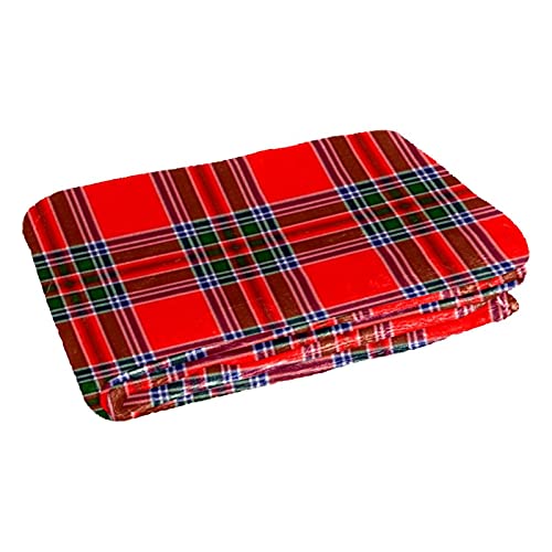 Plaid rouge vert imprimé écossais doux et chaud pour canapé