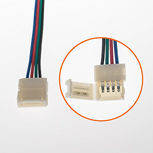 Conector hembra sin soldadura 4 pin para tira LED RGB 10 pcs miniatura 2
