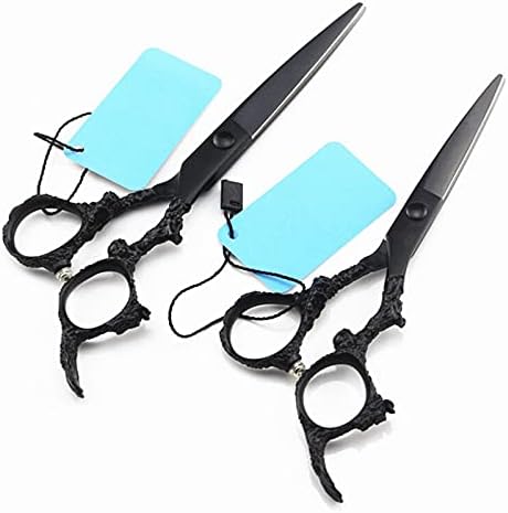 5.5/6 inch Professional 440c Dragon Hair Scissors Cutting Barber Haircut thinning Shears Hairdressing Scissors (Color :