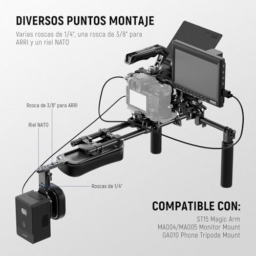 Soporte de Hombro de Cámara NEEWER con Resorte Autoajustable y Placa para Batería V-Mount 6