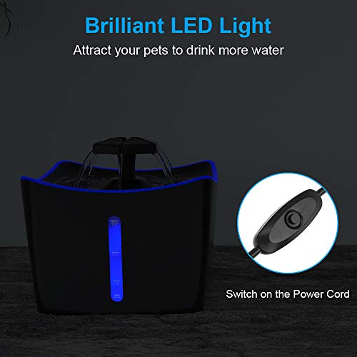 Kastty Cat Fountains, Dog Water Fountain, Automatic Water Dispenser for Cats, Whisper Quiet, 3L/101oz Cat Drinking… - Image 6