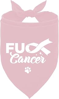 Breast Cancer Dog Bandana, Pink Dog Bandana, Funny Cute Dogs Bandanas, Accessories for Small Medium Pet Dogs, Pet Scarf Accessories