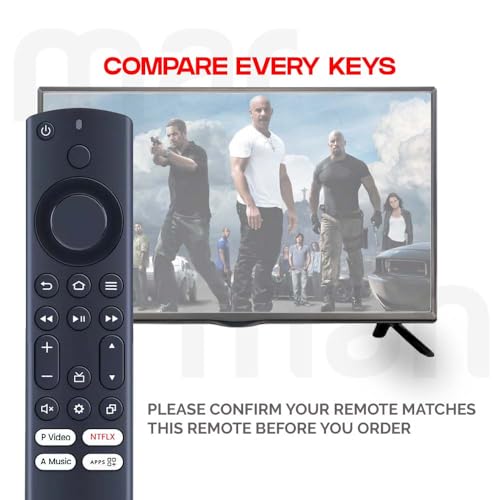 Image of marman Compatible with Croma Tv Remote Control Original Model EL7365 EL7366 EL7367 EL7368 Suitable for Smart 4K LED Full HD Ultra HD Fire Tv OS Android Television Without Voice Command