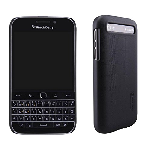 LEEGU BlackBerry Classic Case Frosted Hard Case Cover with Standing Bracket for BlackBerry Classic Q20 (Frosted Black)