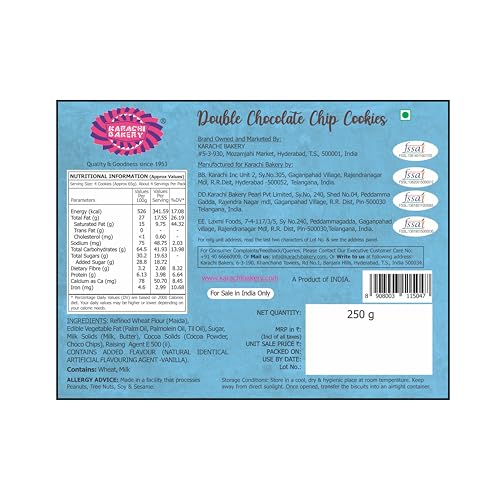 Image of Karachi Bakery Double Choco Chip Cookies, 250g