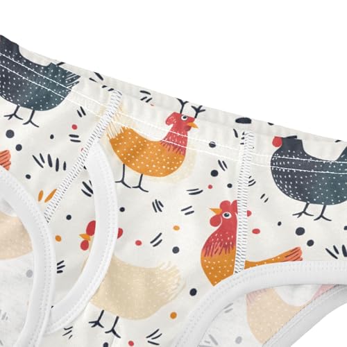 Chicken Pattern Boys' Underwear 100% Cotton Boys' Briefs Soft Toddler Underwear4