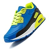 VTASQ Kinder Wanderschuhe rutschfest Outdoor Walkingschuhe Laufschuhe Trekking Atmungsaktiv Sneakers Jungen Mädchen Blau 37 EU