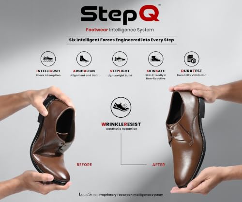 Image of LOUIS STITCH Men's Formal Lace-Up Derby Shoes | Formal Lace-Up Shoes for Men | Business & Occasion Wear | LSVSPL-2