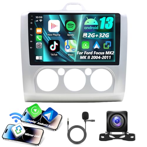 【Telecamera posteriore e controllo al volante】La funzione SWC (Steering Wheel Control) consente di controllare linterfaccia stereo, compresi musica, radio e telefonate, direttamente dal volante dellauto. La telecamera posteriore AHD impermeabile inclusa vanta uneccellente visione notturna e una visuale grandangolare di 170°, che viene visualizzata automaticamente sul touchscreen durante la retromarcia.