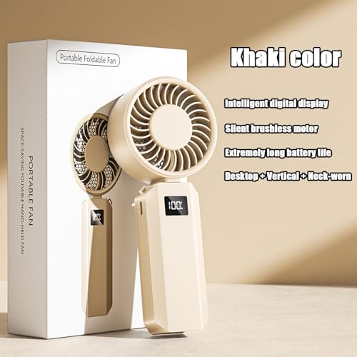 Ventilador portátil recargable con flujo de aire regulable de 6 velocidades 5