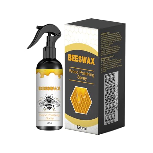 Natürliches mikromolekularisiertes Bienenwachs-Spray, 120 ml, Bienenwachs-Möbelpolitur und Reiniger, Bienenwachs-Möbelreparaturmittel, Reparatur von Rissen für Holzmöbelböden (1, 120 ml)