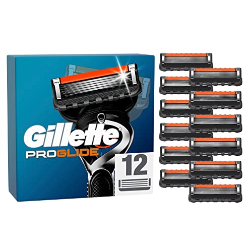 Gillette ProGlide Rasierklingen, 12 Ersatzklingen für Nassrasierer Herren mit 5-fach Klinge - 12 Stück (1er Pack) - Neu